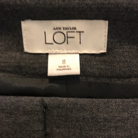 Ann Taylor Loft gray pencil skirt - Picture 2 of 4